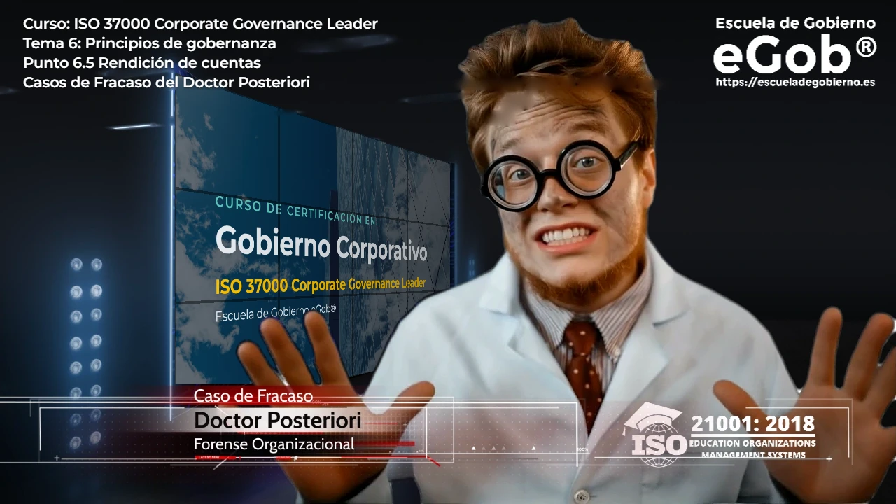 Doctor Posteriori, Forense Organizacional, presentando un caso de fracaso