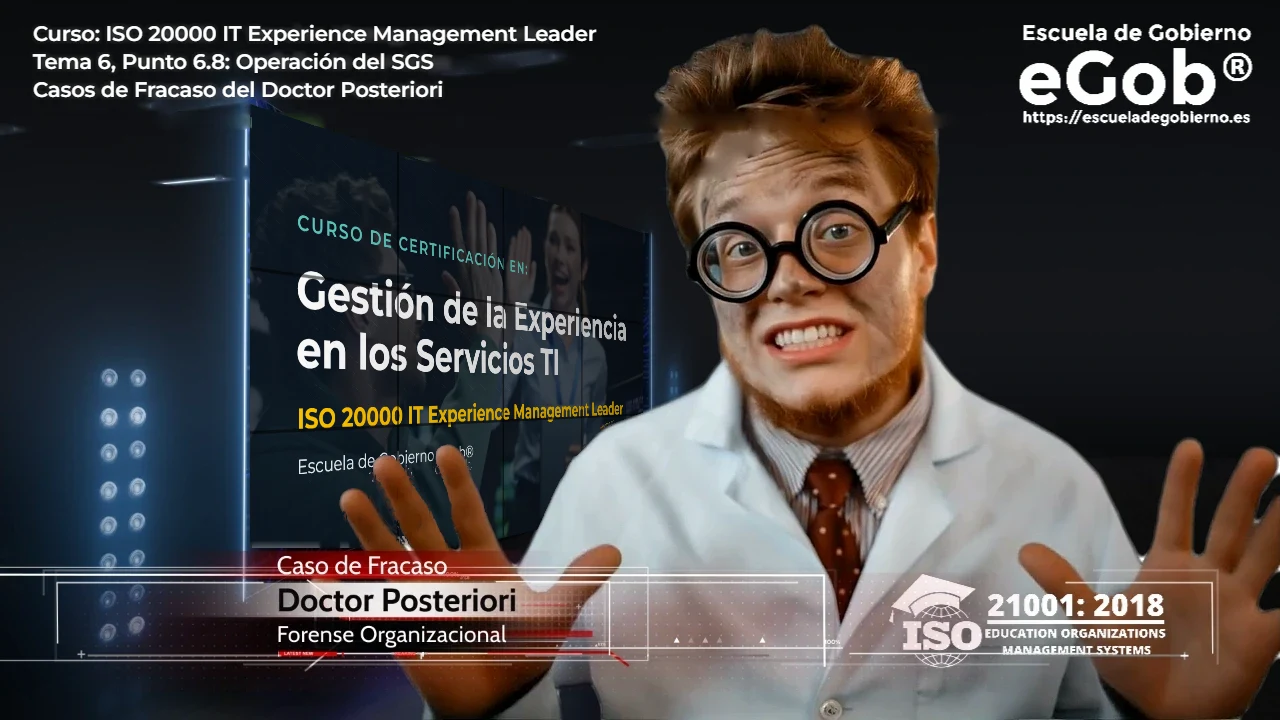 Doctor Posteriori, Forense Organizacional, presentando un caso de fracaso